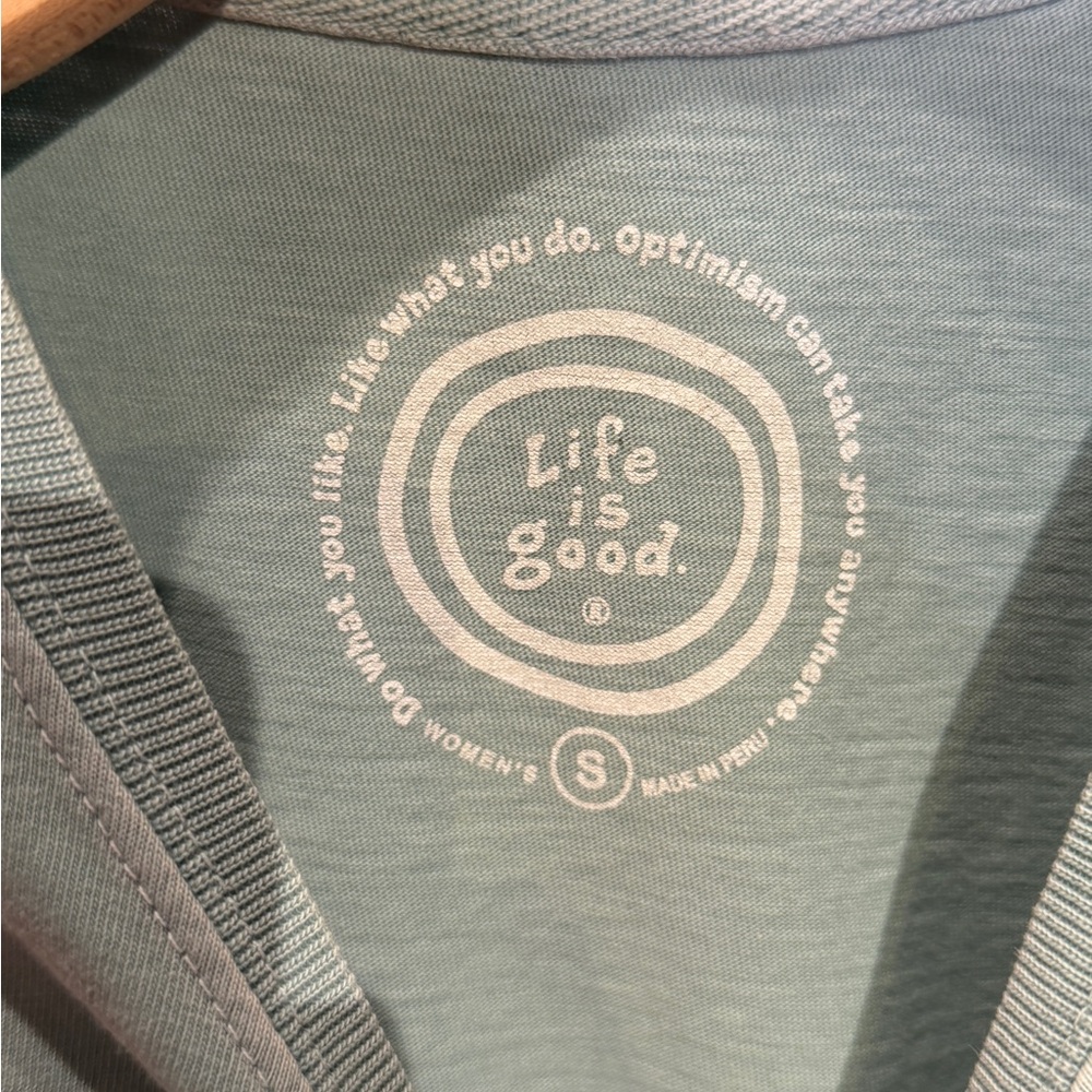 Life Is Good Green Short Sleeve Tee - Picture 4 of 4